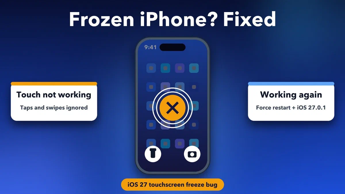 How to fix an iPhone touchscreen that freezes on iOS 27