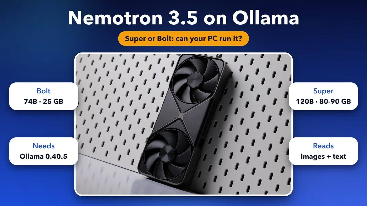 Nemotron 3.5 on Ollama: can your PC run Super or Bolt?