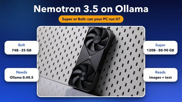 Nemotron 3.5 on Ollama: can your PC run Super or Bolt?