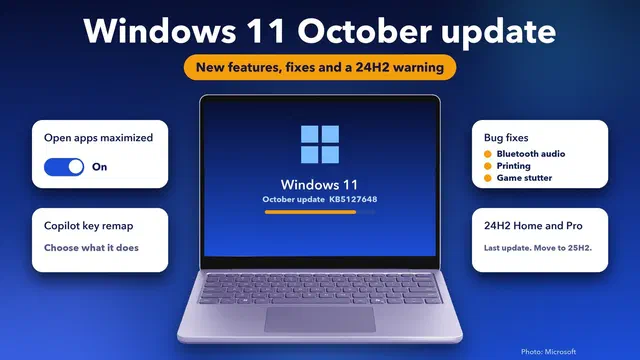 Windows 11 October 2026 update: what's new and fixed